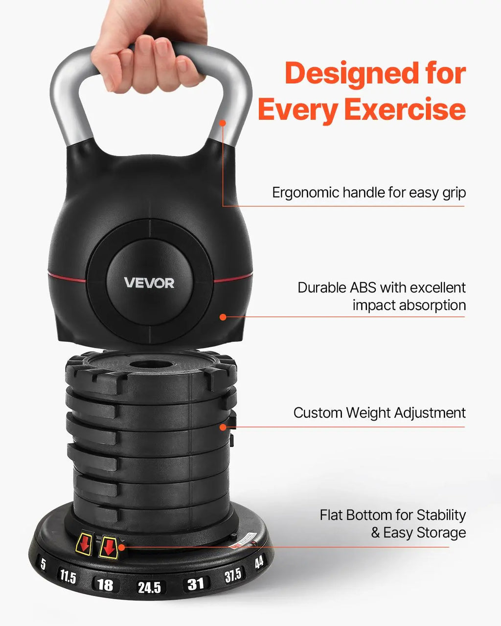 Transform Your Workout with the Vevor Adjustable Kettlebell - 7 Weight Levels for Ultimate Strength Training